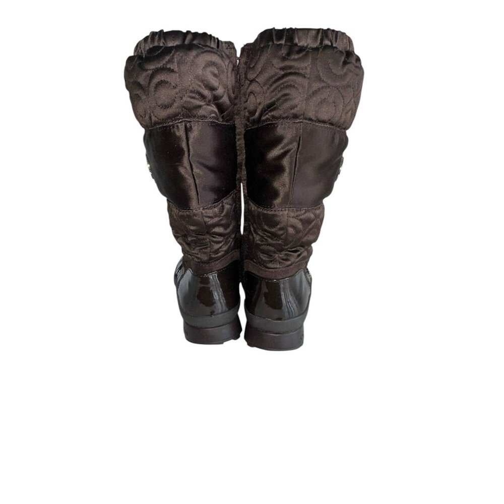 COACH Drexel A7274 Chocolate Brown Quilted Winter Boots Women's Size 7B - Picture 5 of 9